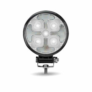 Trux - 4.5" LED Work Lamp w/ Amber Strobe Function - 1800 Lumens Spot Beam (Clear Lens)