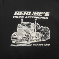 Berube's 1/4 Zip Sweatshirt - Black w Berube's Logo