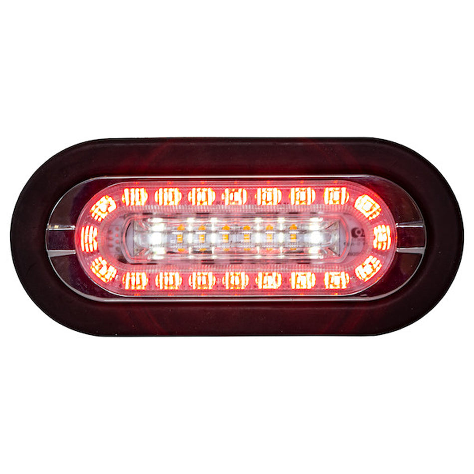 Combination 6" LED Stop/Tail/Turn, Back Up Amber Strobe Light