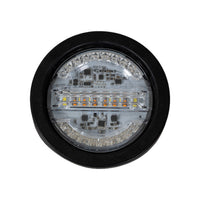 Combination 4 Inch Round LED Stop/Turn/Tail, Backup and Amber Strobe Light with 32 LEDs