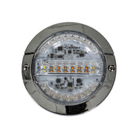 Combination 4 Inch Round LED Stop/Turn/Tail, Backup and Amber Strobe Light with 32 LEDs