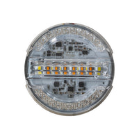 Combination 4 Inch Round LED Stop/Turn/Tail, Backup and Amber Strobe Light with 32 LEDs