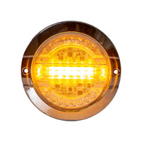 Combination 4 Inch Round LED Stop/Turn/Tail, Backup and Amber Strobe Light with 32 LEDs