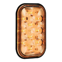 3” X 5” Rectangular Amber LEDs w Clear Lens Park/Front/Rear Turn - 10 LED