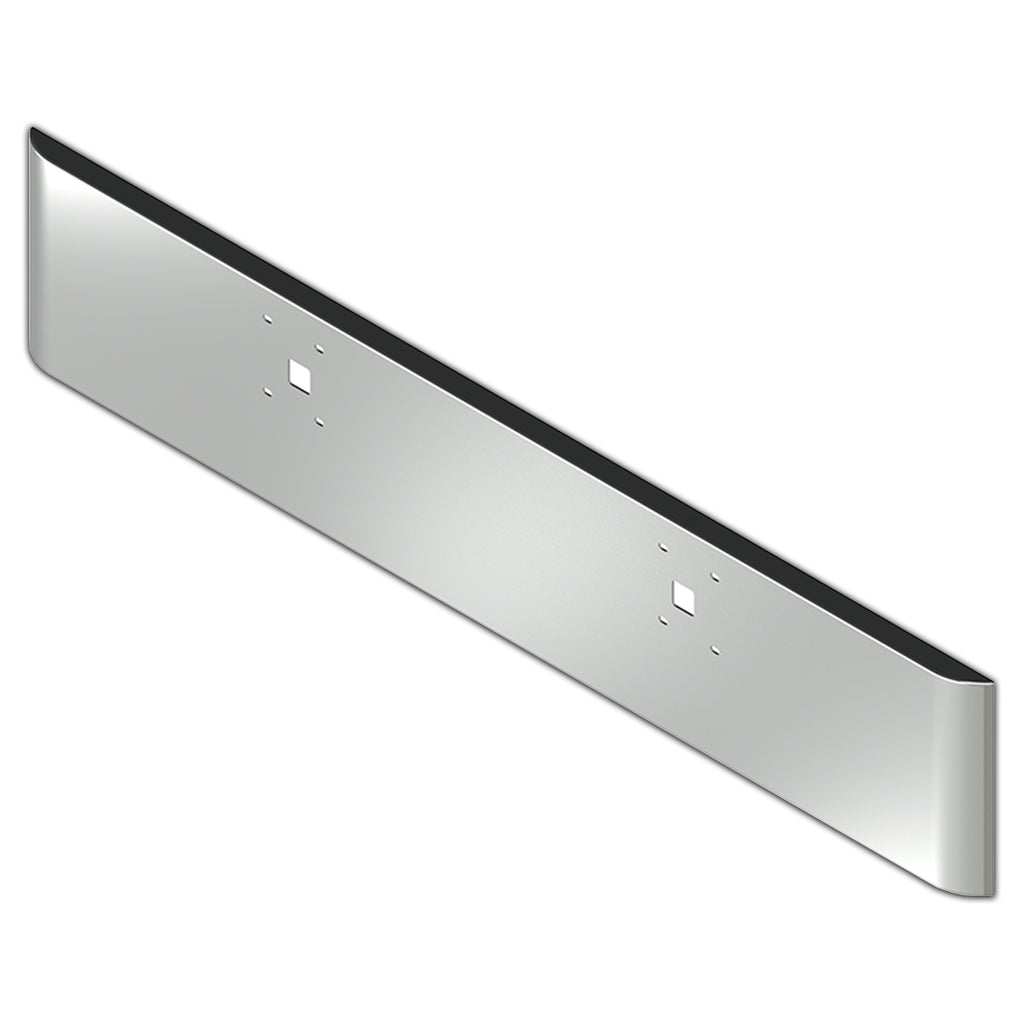 2000+ 9900 IX 18" Texas Square 7GA Steel Chrome Bumper w Bolt & Tow Pin Holes