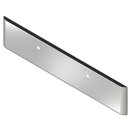 2000+ 9900 IX 18" Texas Square 7GA Steel Chrome Bumper w Bolt & Tow Pin Holes