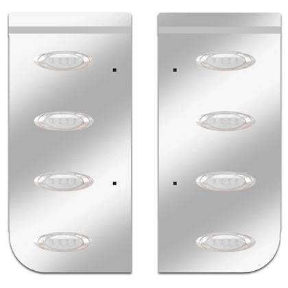 Kenworth W900L or W900B 2005 - 2010 Cowl Panels w Four P1 Clear LED Lights