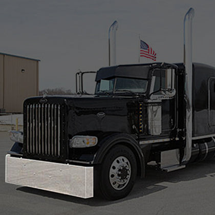 Roadworks - Peterbilt 389 20" Standard Mount Stainless Steel Bumper w/ Mitered Ends