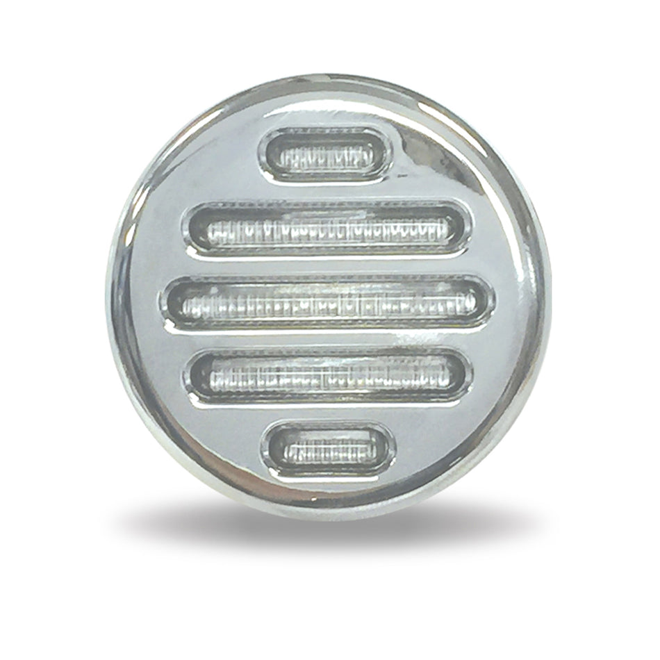 2″ Red Marker to Blue Auxiliary Round Flatline LED Light – 9 Diodes