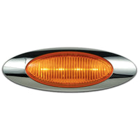 M1 Series 4-LED Yellow Marker/Clearance Light w Chrome Bezel, Metripack Connector