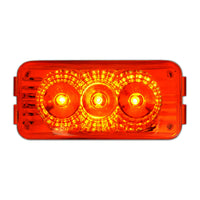 3 LED Spyder Model 15 Rectangular Light (Red LEDs / Red Lens)