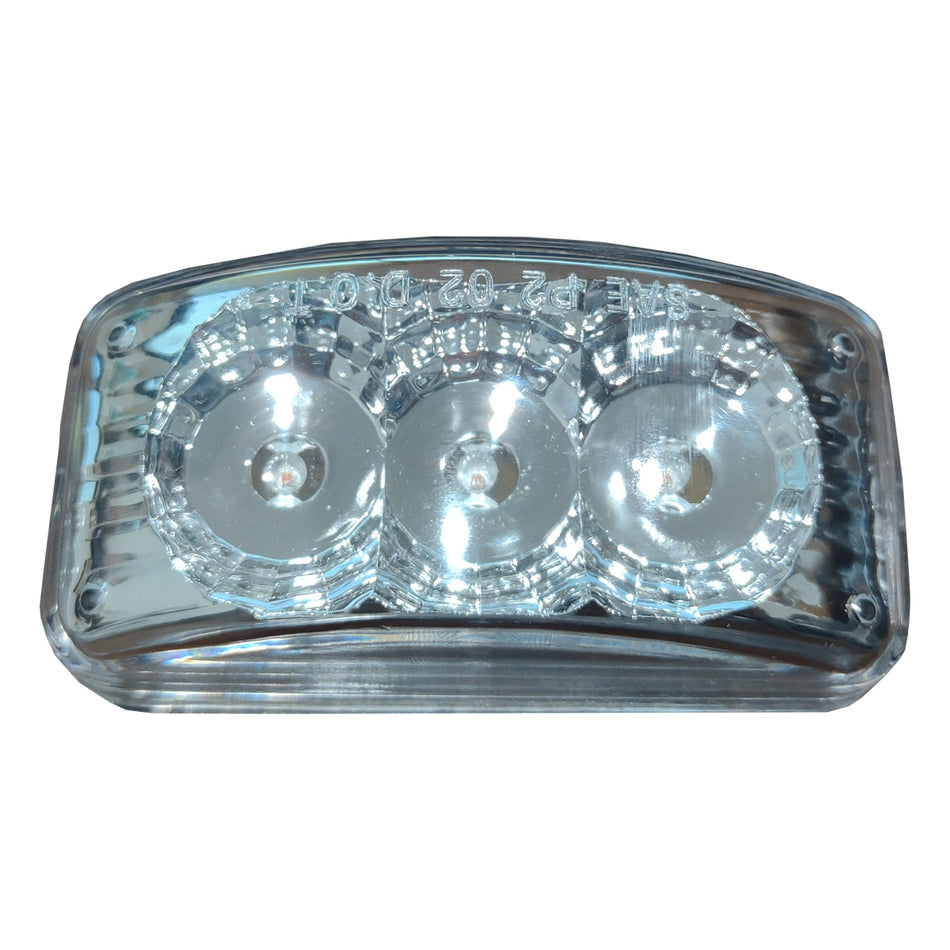 3 LED Spyder Model 15 Rectangular Light (Red LEDs / Clear Lens)