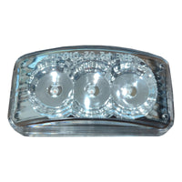 3 LED Spyder Model 15 Rectangular Light (Red LEDs / Clear Lens)