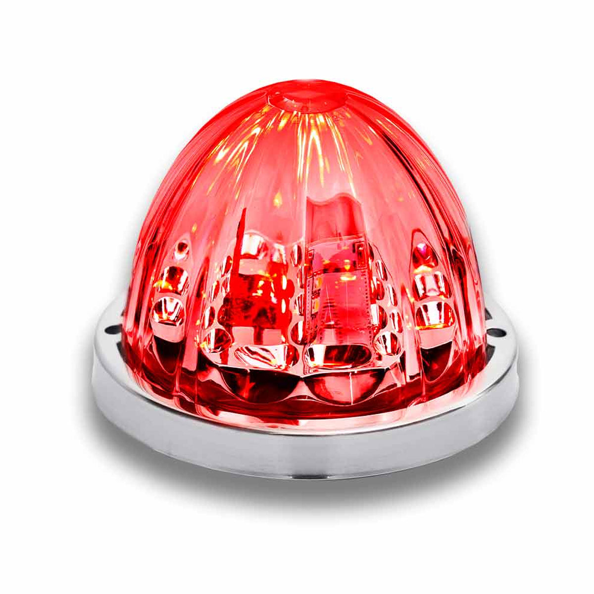 Star Burst Series Clear Red Clearance & Marker Star Burst Watermelon LED Light - Berube's Truck Accessories