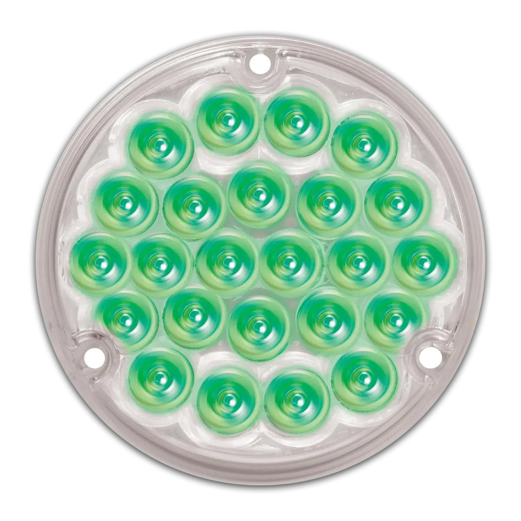 Grand General - 4" Pearl LED Load Light (Green LEDs w Clear Lens)