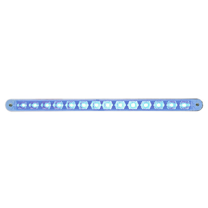 United Pacific - 14 LED 12" Auxiliary Strip Light (Blue LEDs/Clear Lens)