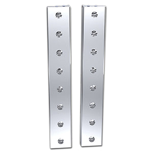 Panelite - Peterbilt 589 Front Air Cleaner Light Bar w 8 x 3/4" LED Lights (Amber/Clear)