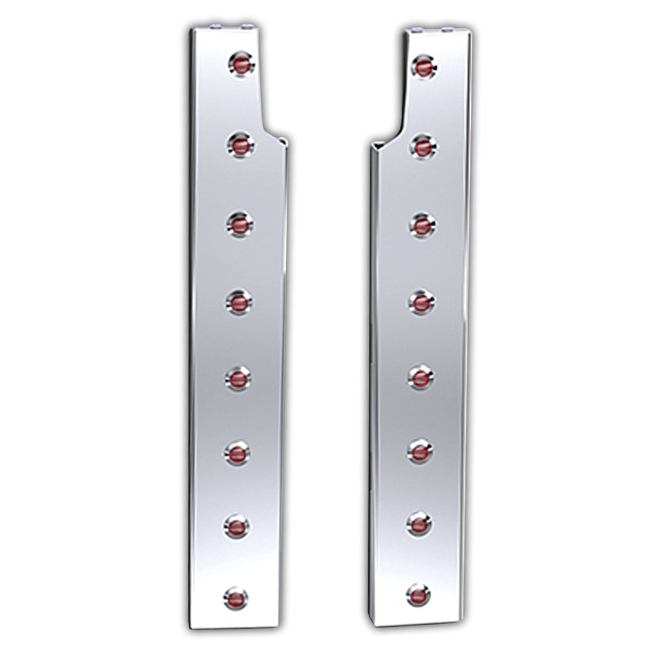 Panelite - Peterbilt 589 Rear Air Cleaner Light Bar (8 x 3/4" Round Red/Red LED Lights)