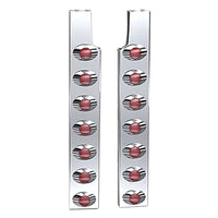 Panelite - Peterbilt 589 Rear Air Cleaner Light Bar (7 x M3 Red/Red LED Lights)