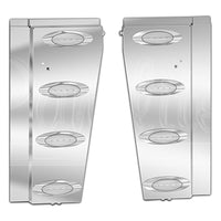 Peterbilt 589 Long Hood Cowl/Hood Extension Panels (4 x M1 Amber/Clear LED Lights)