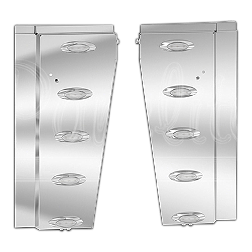 Peterbilt 589 Long Hood Cowl/Hood Extension Panels (5 x M5 Amber/Clear LED Lights)