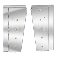 Peterbilt 589 Long Hood Cowl/Hood Extension Panels (5 x 3/4" Round Amber LED Lights)