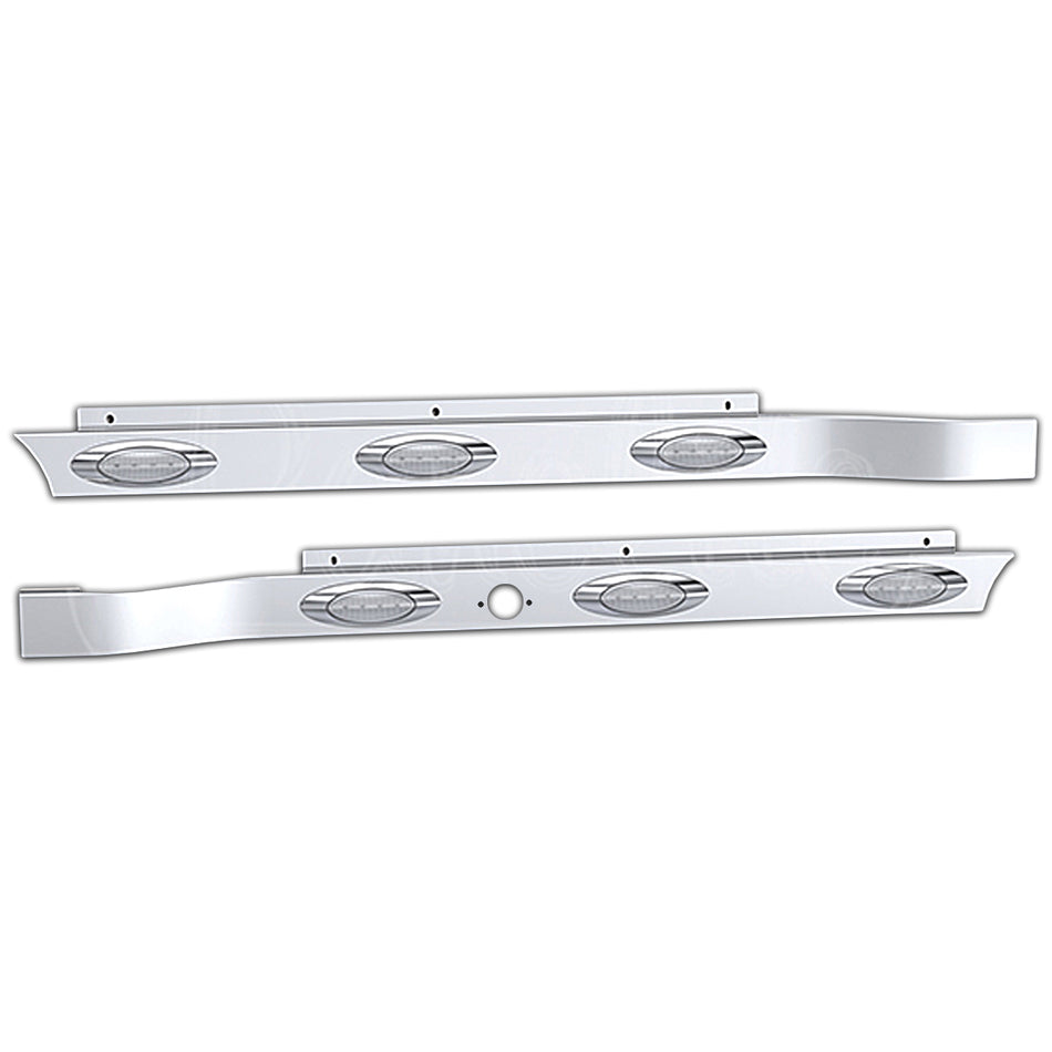 Panelite - Peterbilt 589 Block Heater Cab Panels (3 x M1 Amber/Clear LED Lights)