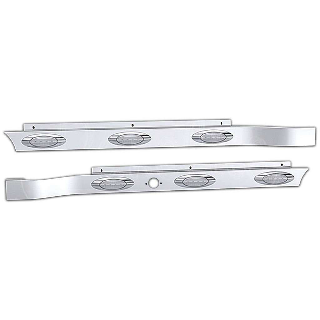 Panelite - Peterbilt 589 Block Heater Cab Panels (3 x M1 Amber/Clear LED Lights)