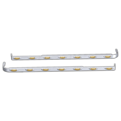 Panelite - Peterbilt 589 72" Sleeper Panels with Extenders (7 x M1 Amber LED Lights)