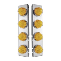 Peterbilt Stainless Steel Front Air Cleaner Bracket w Amber Watermelon Lights