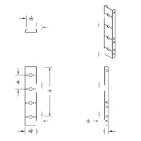 Peterbilt Stainless Steel Front Air Cleaner Bracket w Amber Watermelon Lights