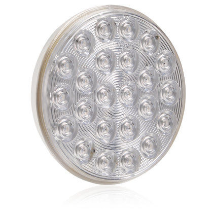 Maxxima - 4" Round Amber w Clear Lens Flashing LED Warning & Turn Signal Light