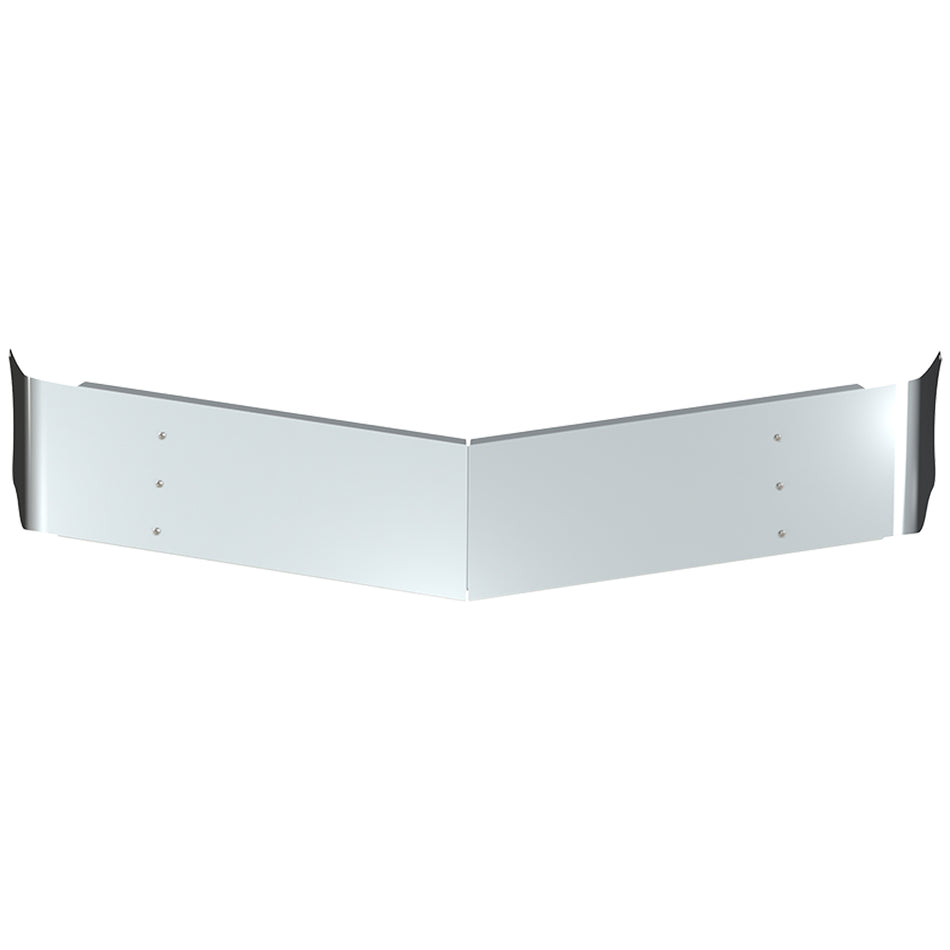 Valley Chrome - Peterbilt 589 Low Roof (2024-New), 12" Stainless Steel Drop Visor