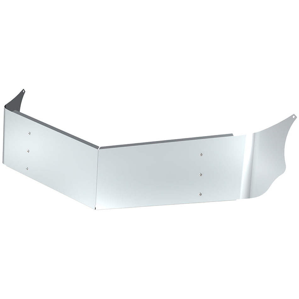 Valley Chrome - Peterbilt 589 Low Roof (2024-New), 12" Stainless Steel Drop Visor