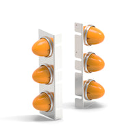 Kenworth W900L Watermelon Air Cleaner Front Light Bar - Amber LEDs (Amber Lens)