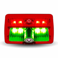 Oval USA Flag Projector 13 Diode LED Door Light for Peterbilt/Kenworth Driver Side