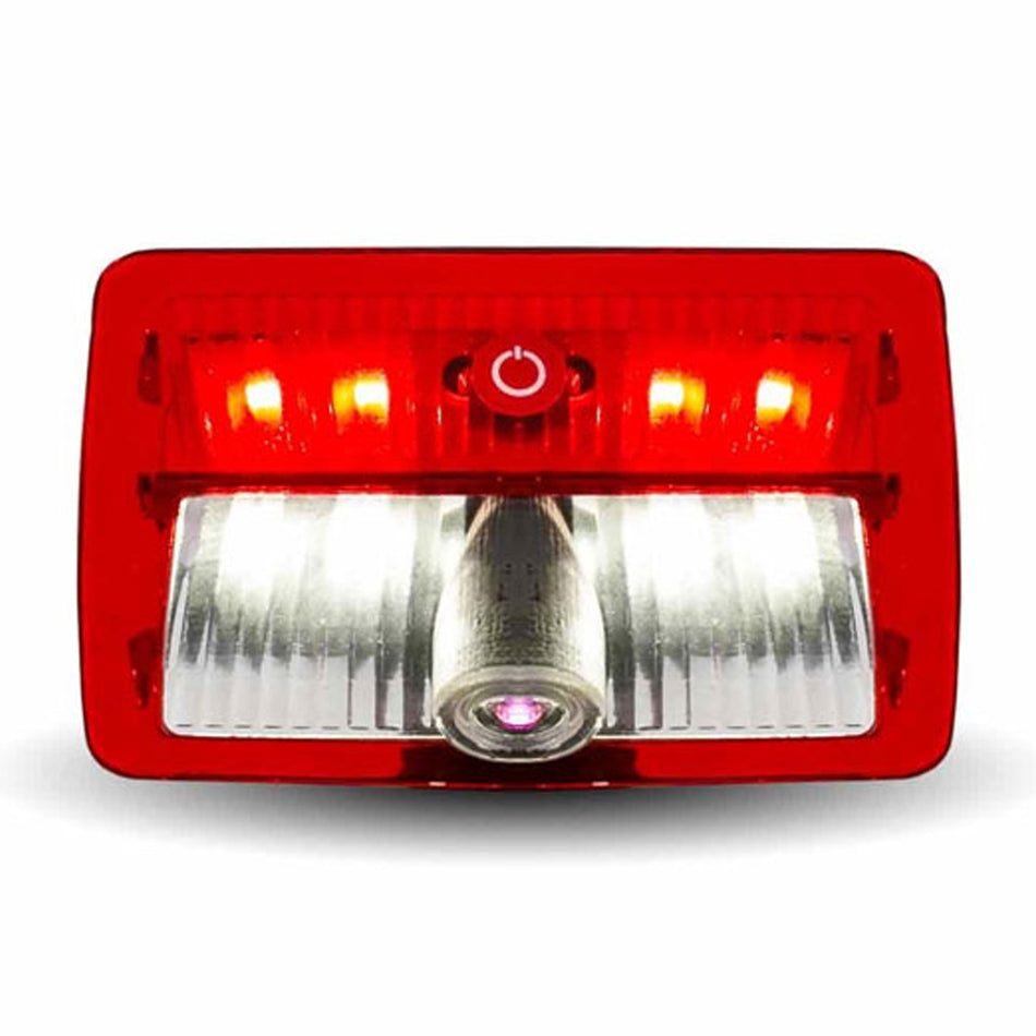 Oval USA Flag Projector 13 Diode LED Door Light for Peterbilt/Kenworth Driver Side