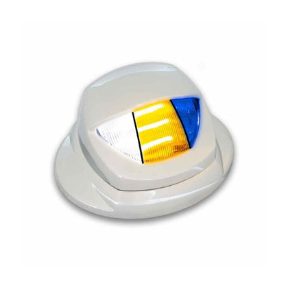 White Courtesy & Amber/Blue Marker Auxiliary Mini Step LED Light w KW OE Plug