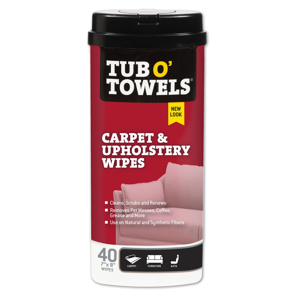 Tub O' Towels® Carpet & Upholstery Cleaning Wipes (40 ct.)