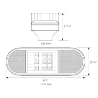Grand General - Oval Side Marker & Turn LED Light with Reflector (Red/Red)