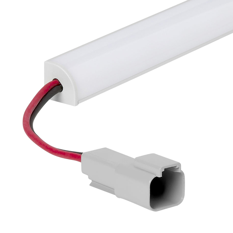Maxxima - 18" Long 45 Degree Rigid White Linear Interior Strip Light