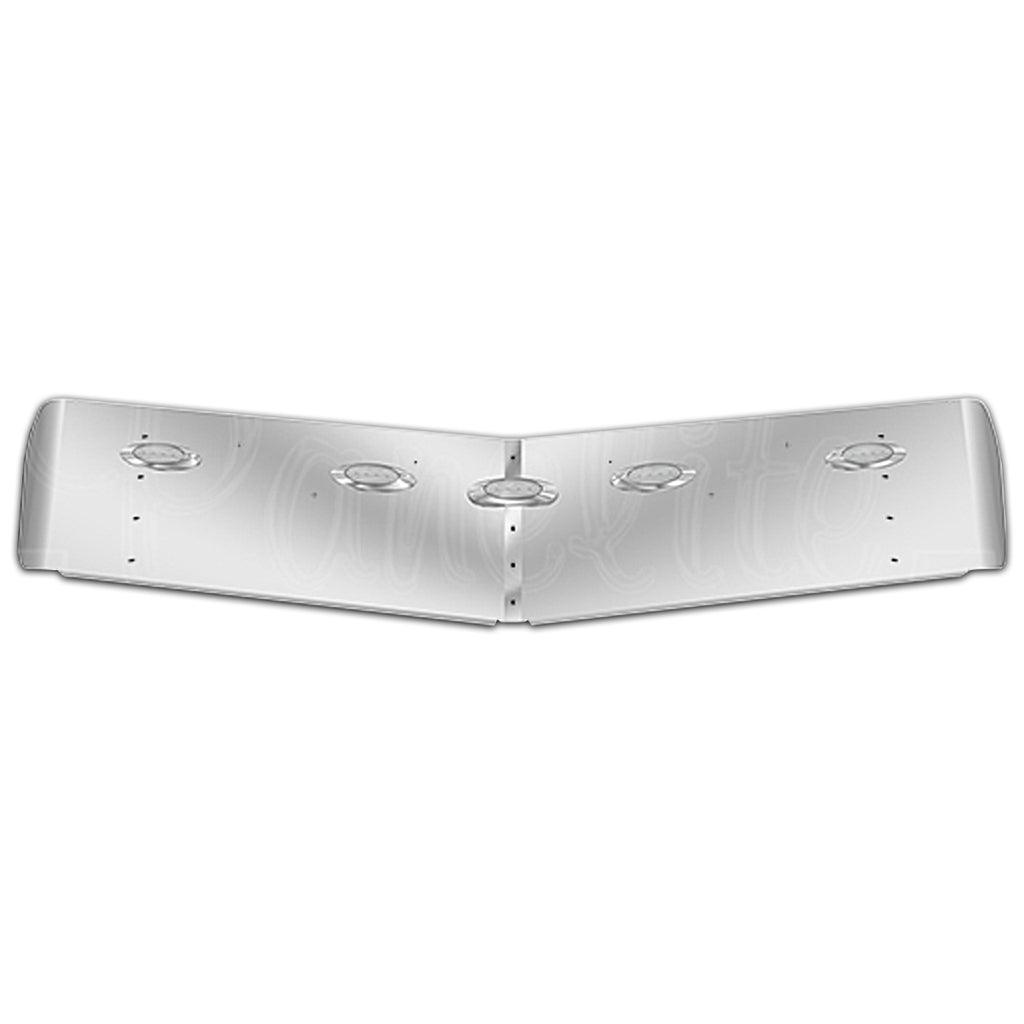 2013+ Peterbilt 579 OEM Replacement Sun Visor w 5 x M1 Amber LED / Clear Lens Lights