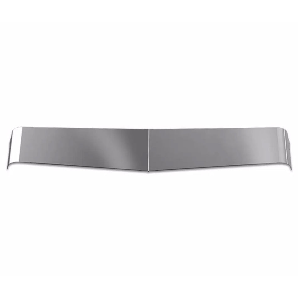 Kenworth W900 Challenger Stainless Steel Visor - 13.5" X 11.5" Curved Window, Post Mount