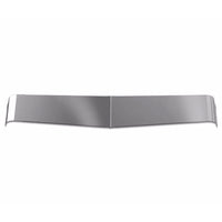 Kenworth 900 Challenger Stainless Steel Visor - 13.5" X 11.5" Curved Window, Post Mount