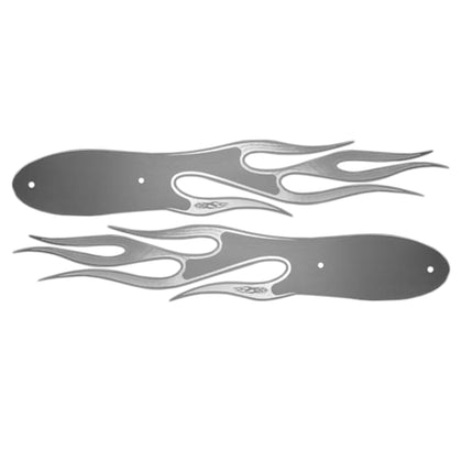 Stainless Steel Sleeper Hood Logo Emblem Accent (Flames for Peterbilt)