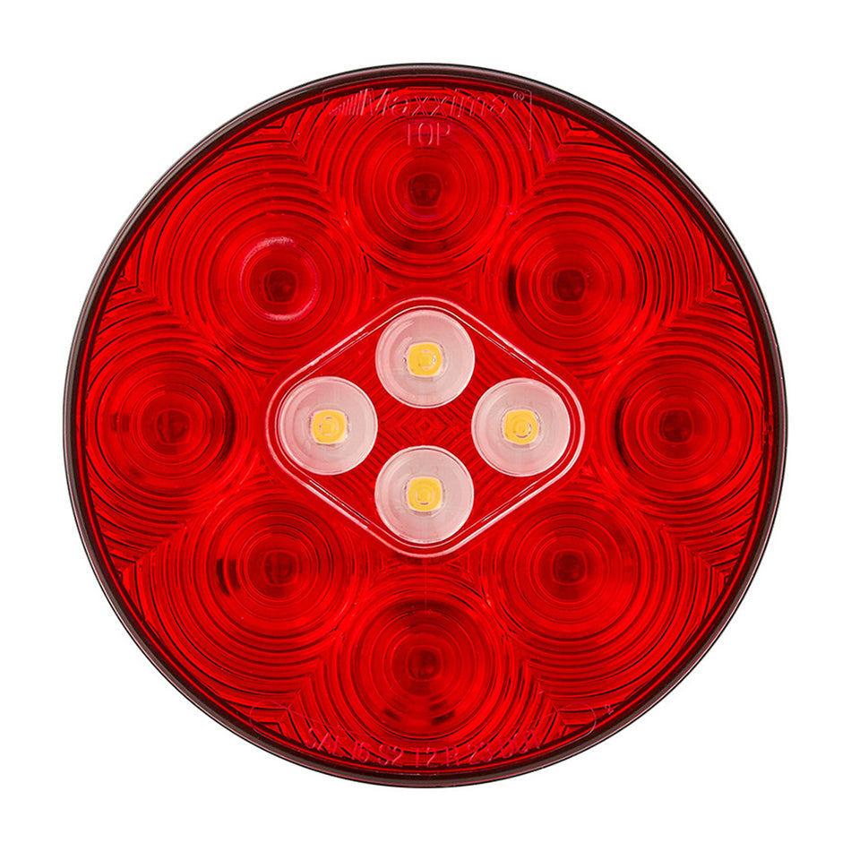 4" Round Hybrid Combination Stop/Turn/Tail + Back-Up Grommet Mount Light