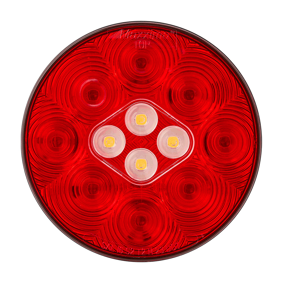4" Round Hybrid Combination Stop/Turn/Tail + Back-Up Grommet Mount Light