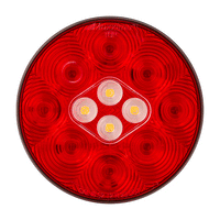 4" Round Hybrid Combination Stop/Turn/Tail + Back-Up Grommet Mount Light