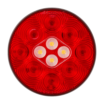 4" Round Hybrid Combination Stop/Turn/Tail + Back-Up Grommet Mount Light