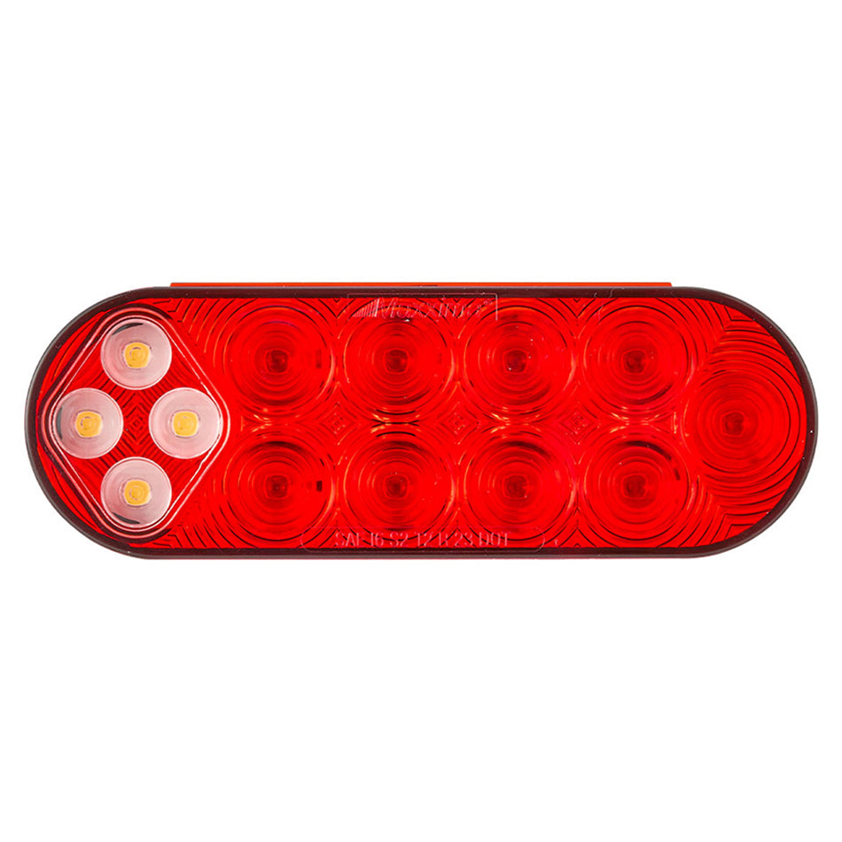 6" Oval Hybrid Combination Stop/Turn/Tail + Back-Up Grommet Mount Light